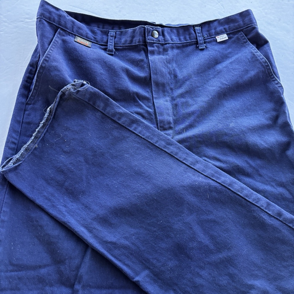 Stanco Indura‎ FR CAT2 Work Pants 38x34 Navy Flame Resistant HRC2